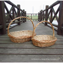 (BC-WB1016) High Quality Handmade Natural Willow Basket/Gift Basket